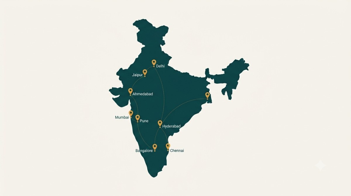 Cities covered for home appliance repair services across India