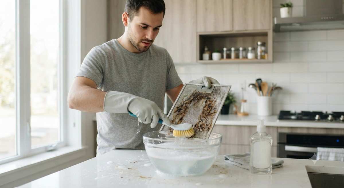 DIY chimney filter cleaning
