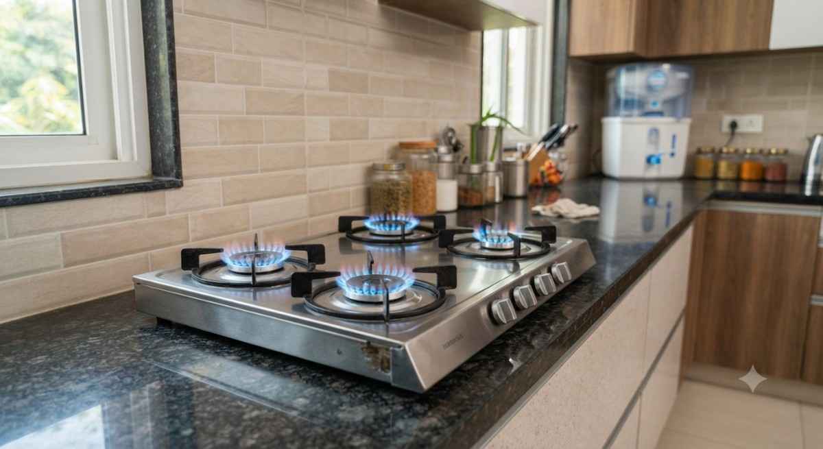 Gas stove working normally after Gilma gas stove repair in Bangalore