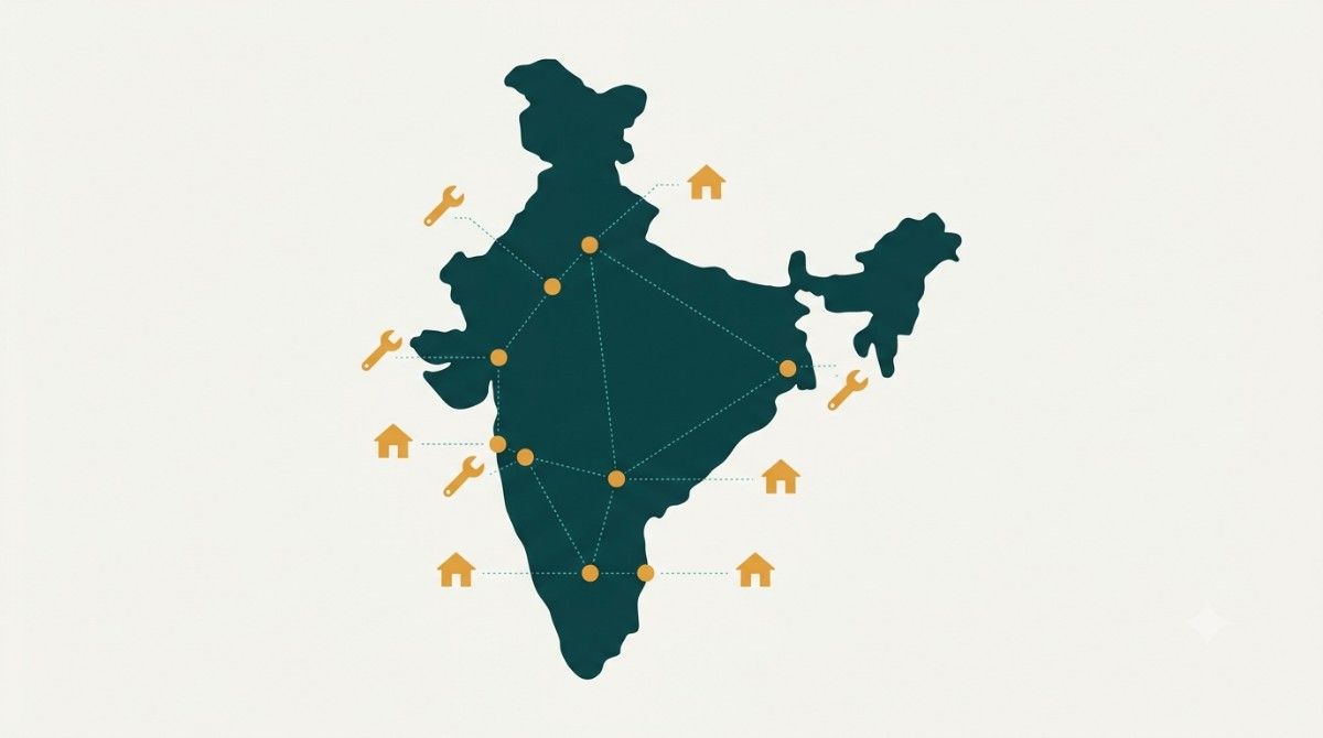 Appliances Repairs service presence across major Indian cities