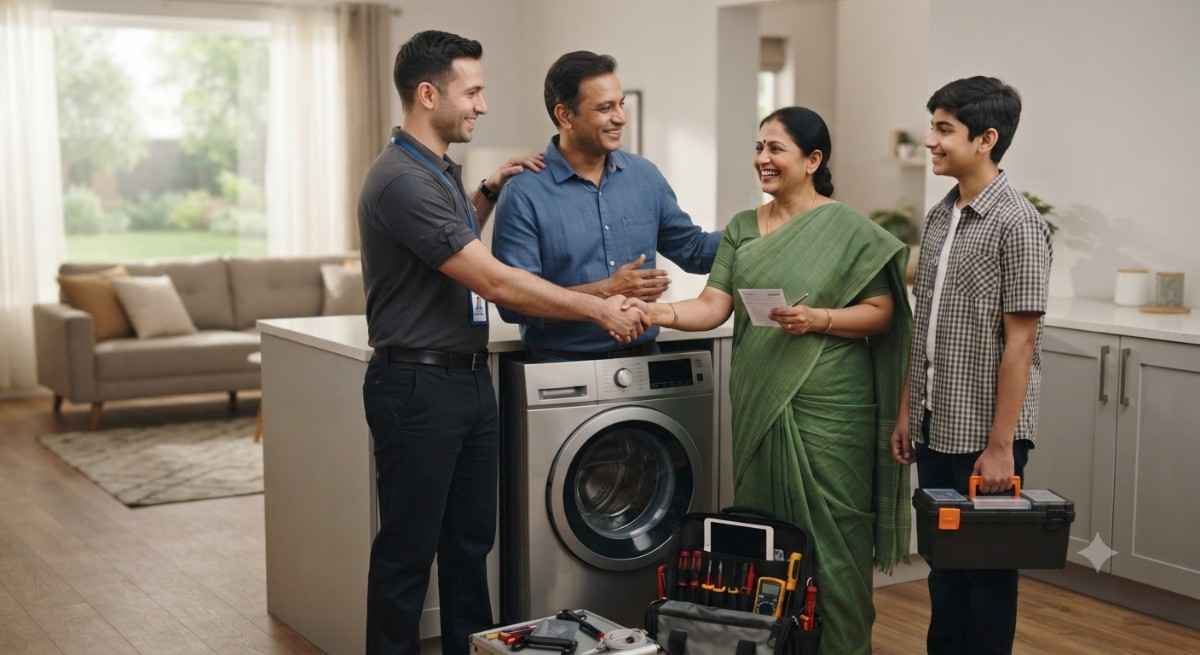 Trusted Whirlpool repair service technician with a satisfied customer