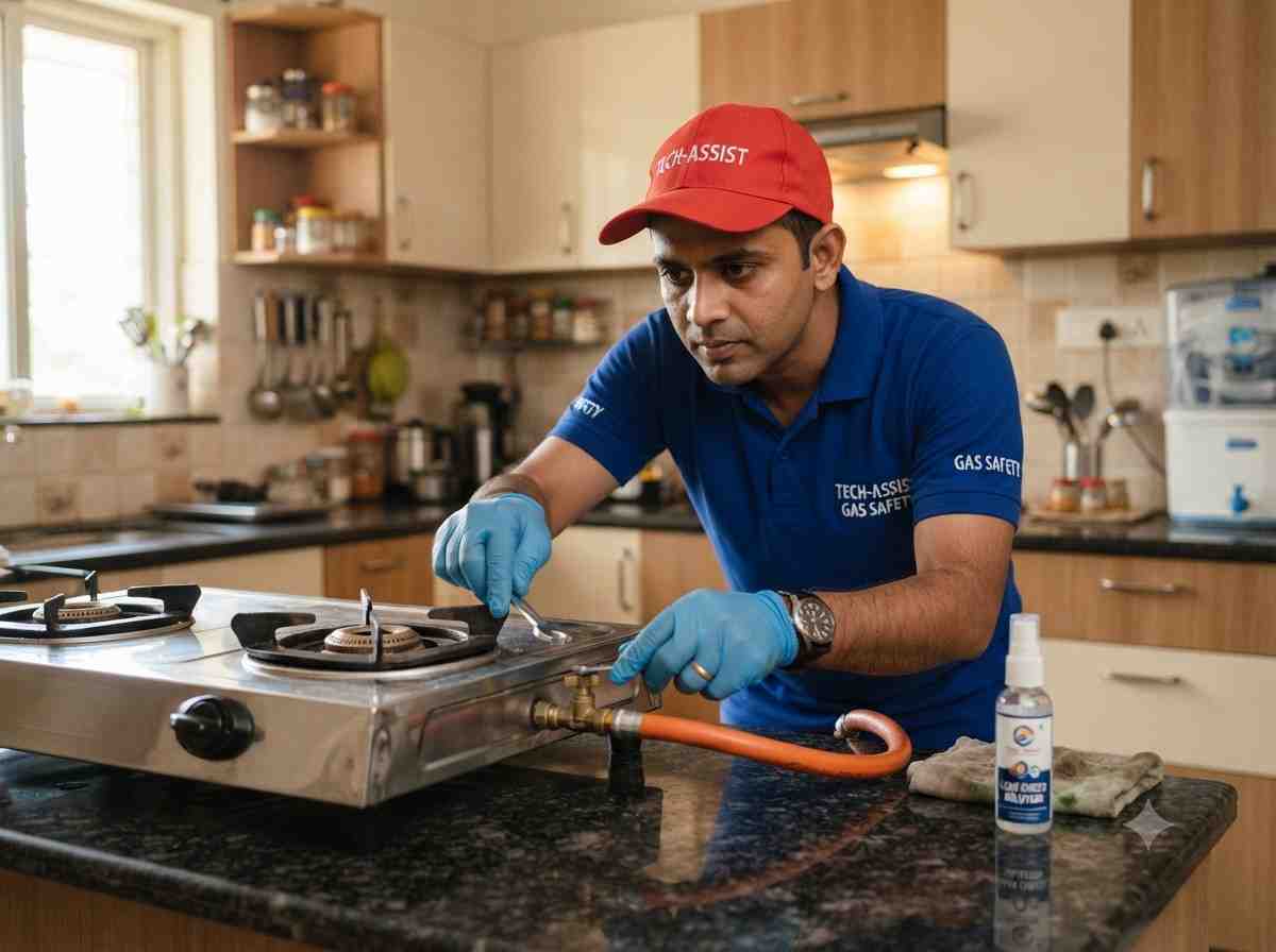 Gas stove burner and regulator repair by an independent technician in Mumbai