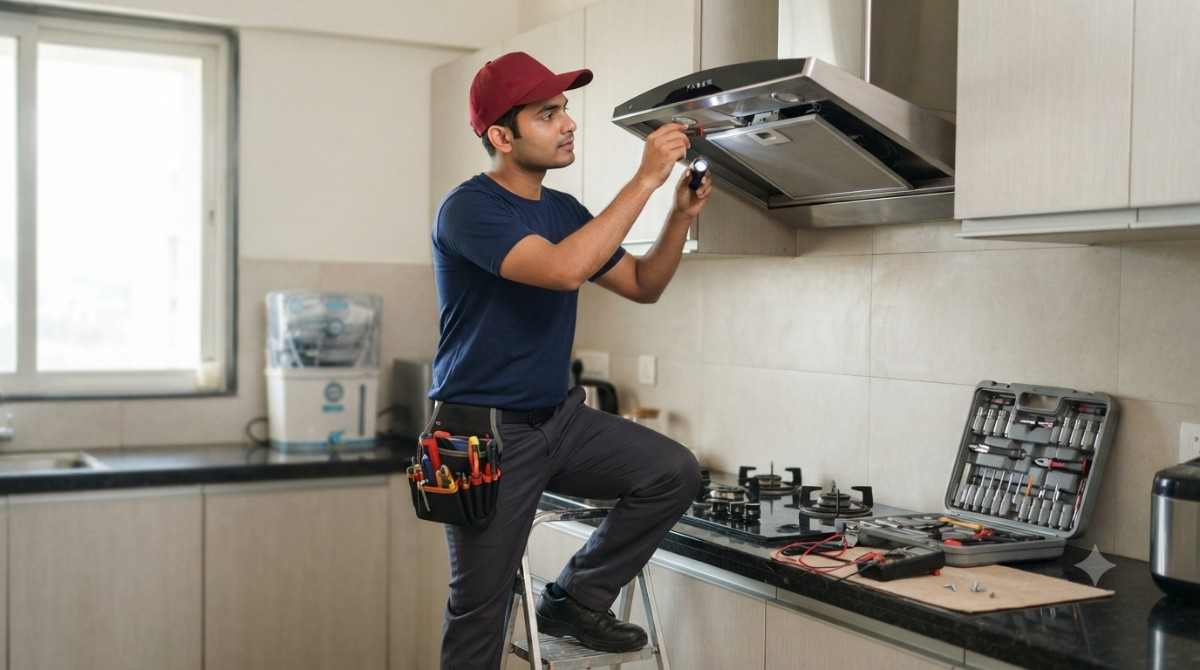 Appliances repair service centre technician on a doorstep visit in Navi Mumbai