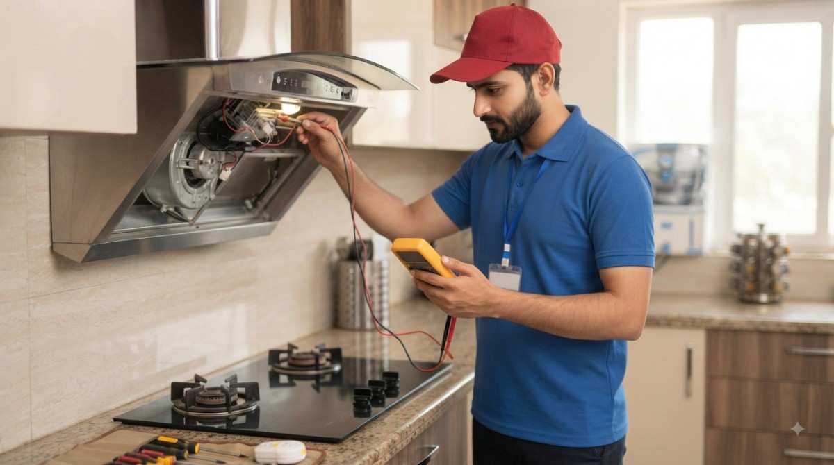 Bosch Service Centre kitchen chimney repair - motor and filter cleaning