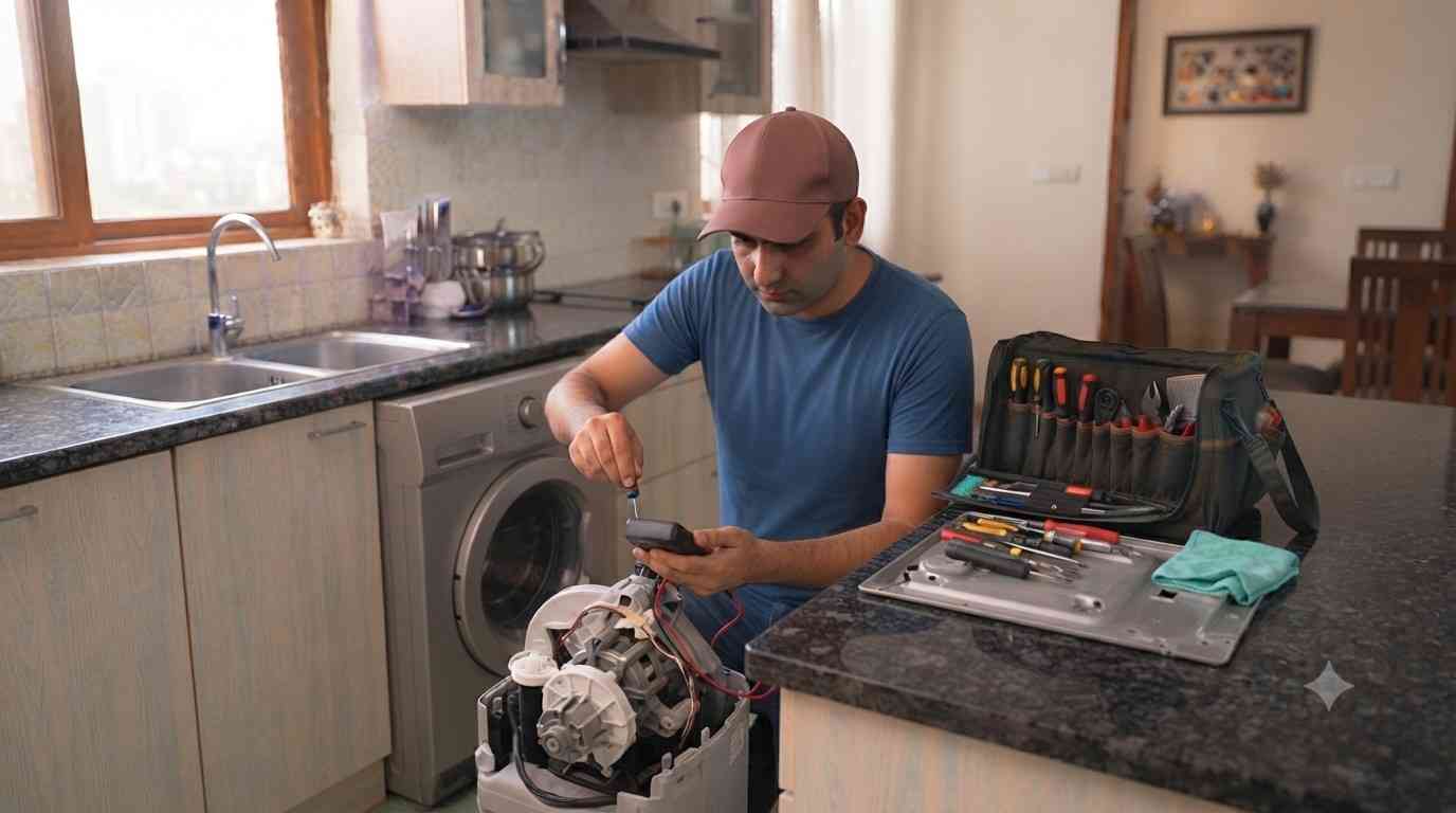 Home appliance repair service being carried out in Mumbai