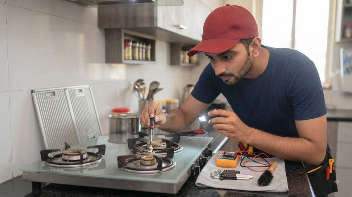 Kutchina glass hob repair - burner and igniter fix